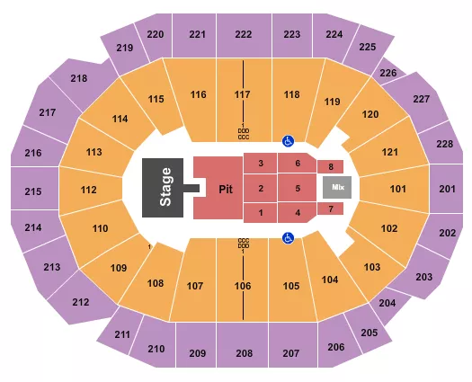 seating chart for Fiserv Forum - Cody Johnson - eventticketscenter.com